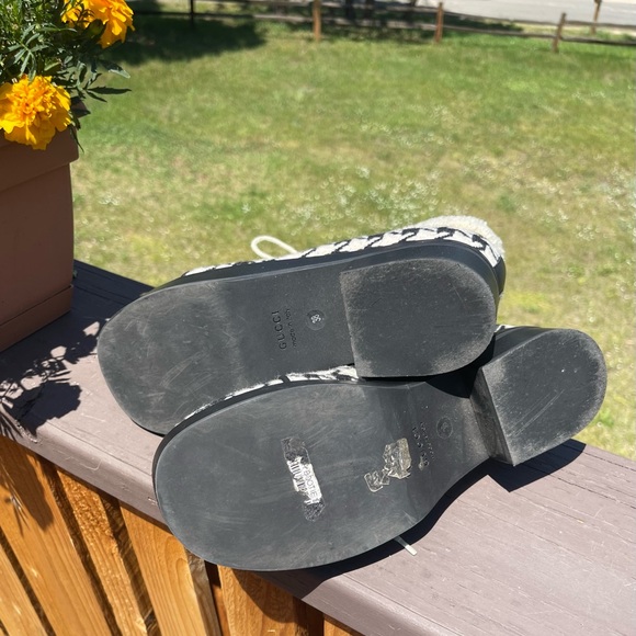 Gucci houndstooth & shearling booty - Picture 4 of 6